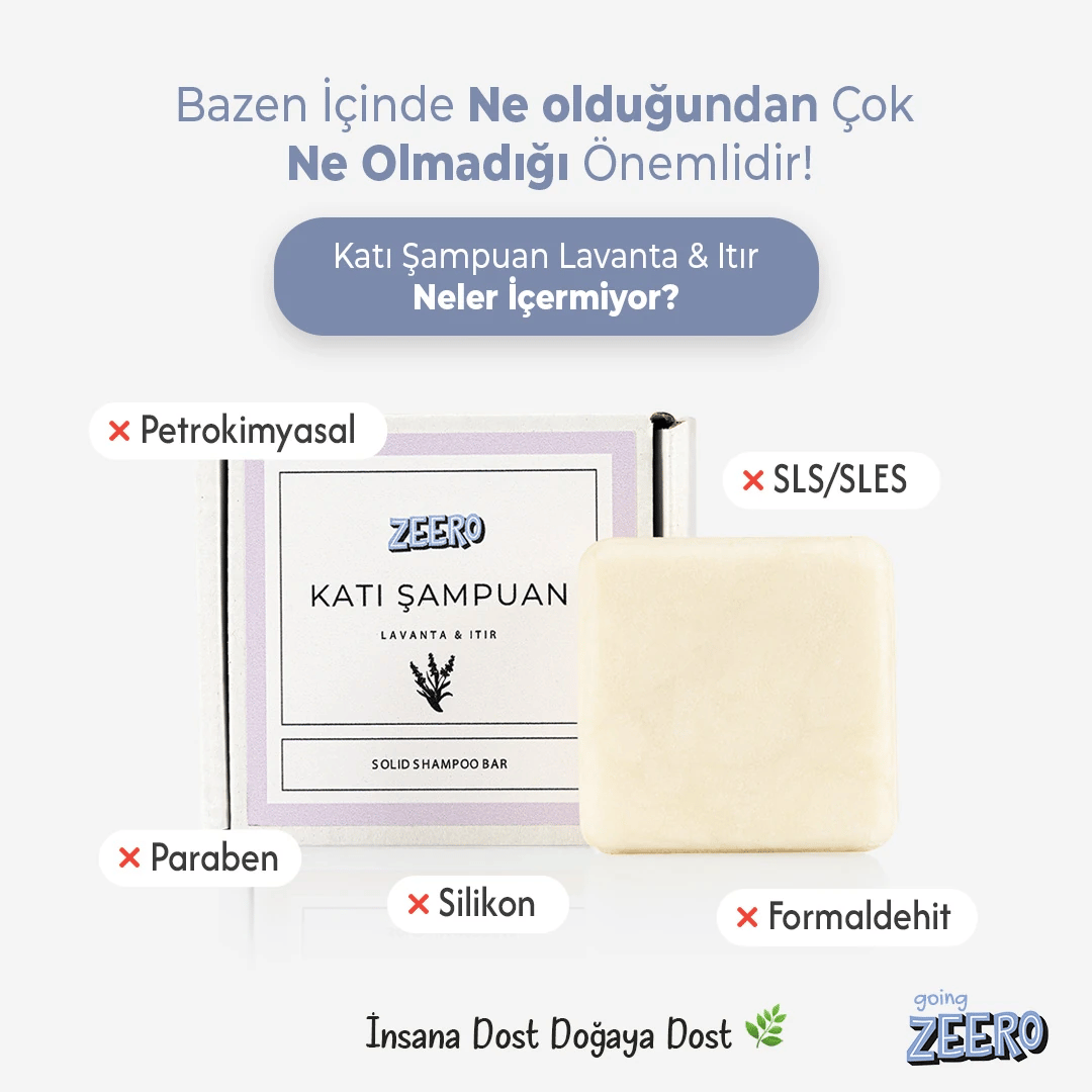 Zeero Katı Şampuan & Lavanta Itır Sülfatsız Şampuan