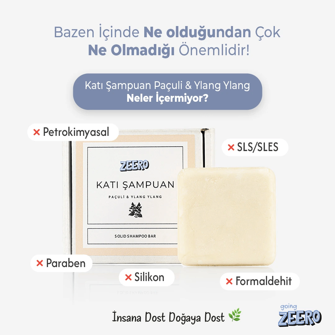 Zeero Katı Şampuan & Paçuli Ylang Ylang Sülfatsız Şampuan
