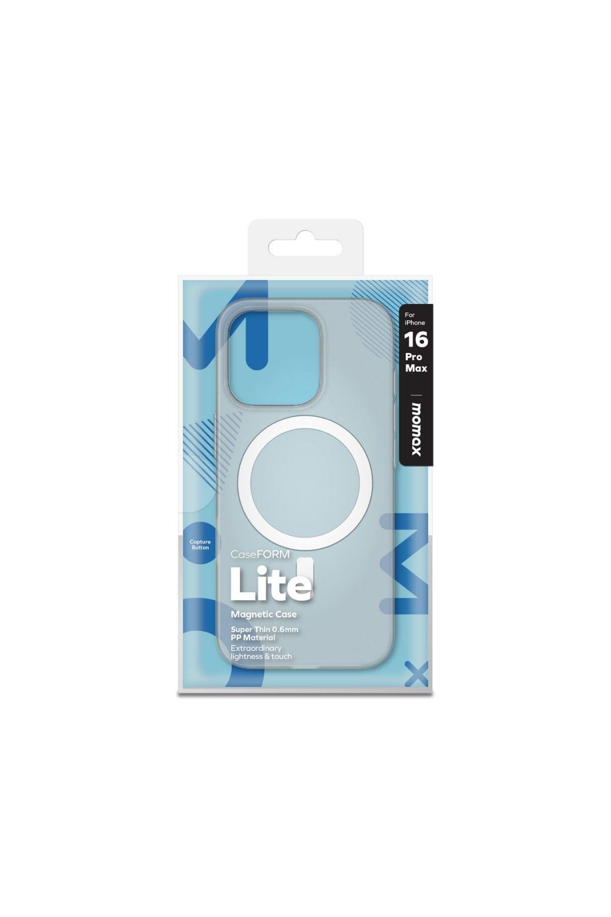 Lite CaseForm Magnetic Case iPhone 16 Pro Max (Transparent White)