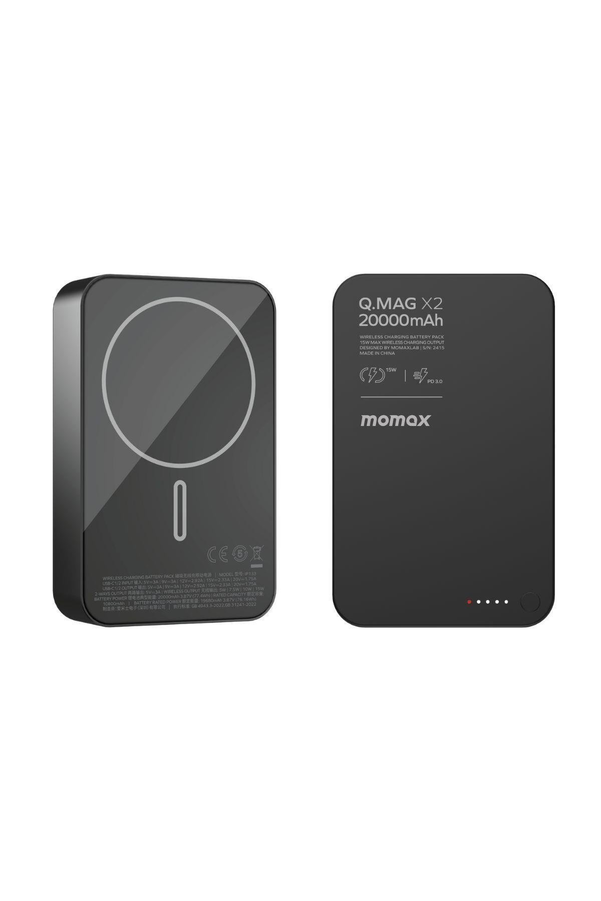 Q.Mag X2 35W 20000mAh wireless battery pack (Black) MACBOOK ŞARJ ÖZELLİKLİ