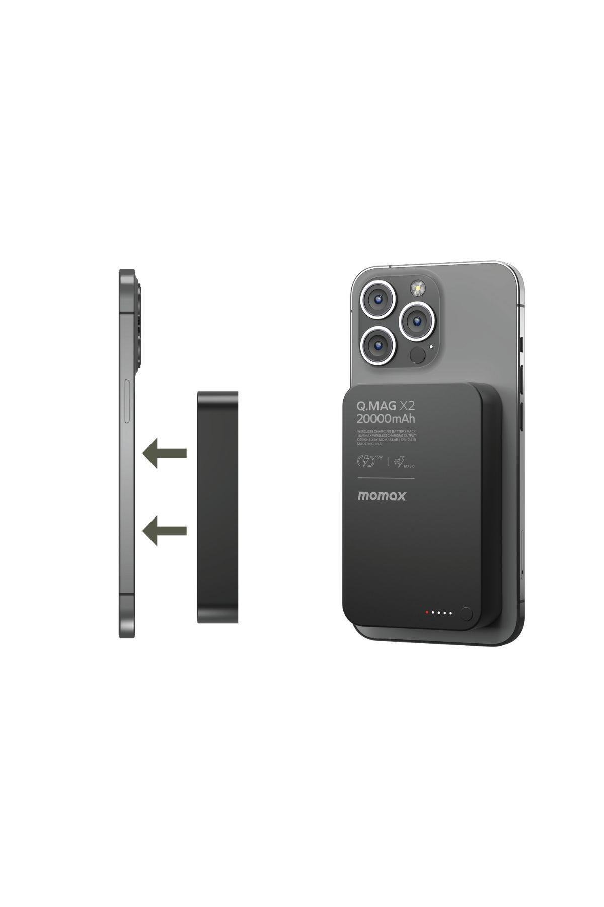 Q.Mag X2 35W 20000mAh wireless battery pack (Black) MACBOOK ŞARJ ÖZELLİKLİ