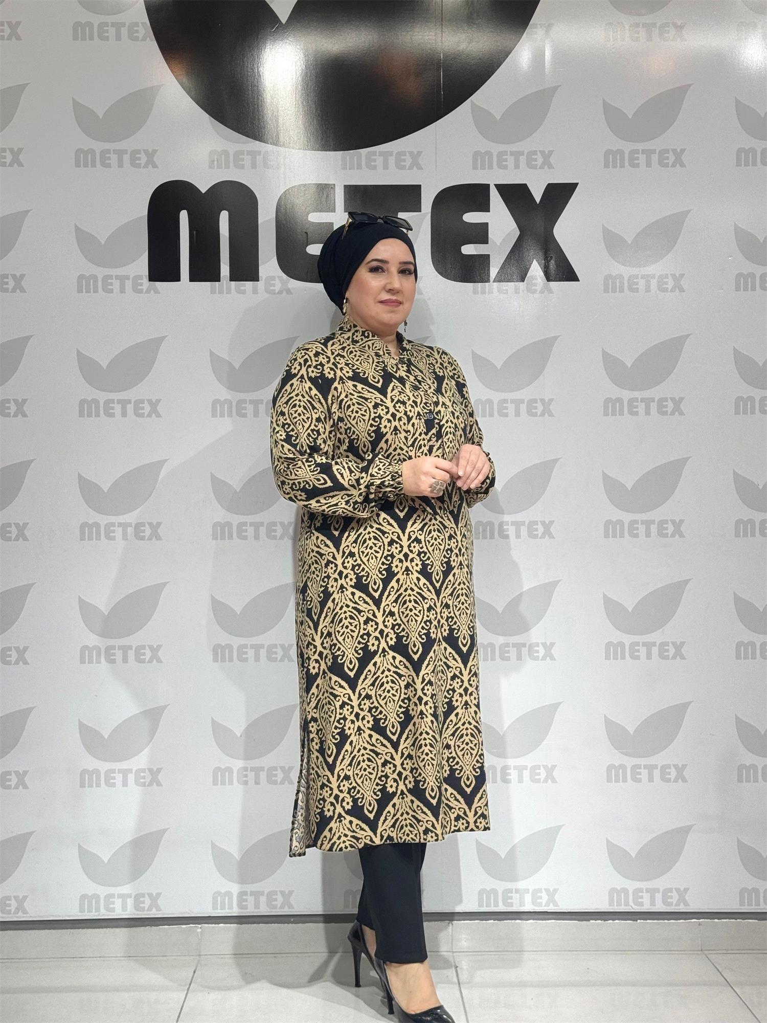 1732-6 VİSKON KRAVATLI TUNİK