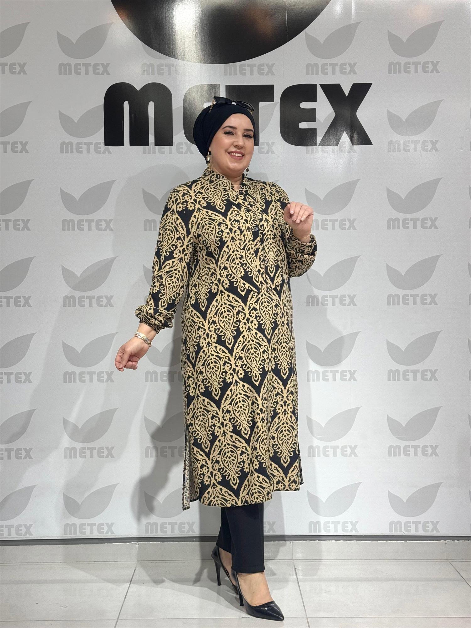 1732-6 VİSKON KRAVATLI TUNİK