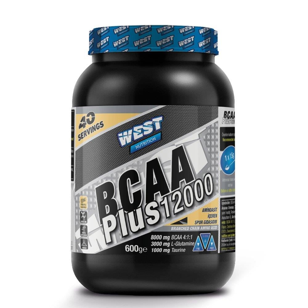 BCAA Plus 12000 Glutamin Taurin 600 gr (40 Servis-Aroma seçimi)