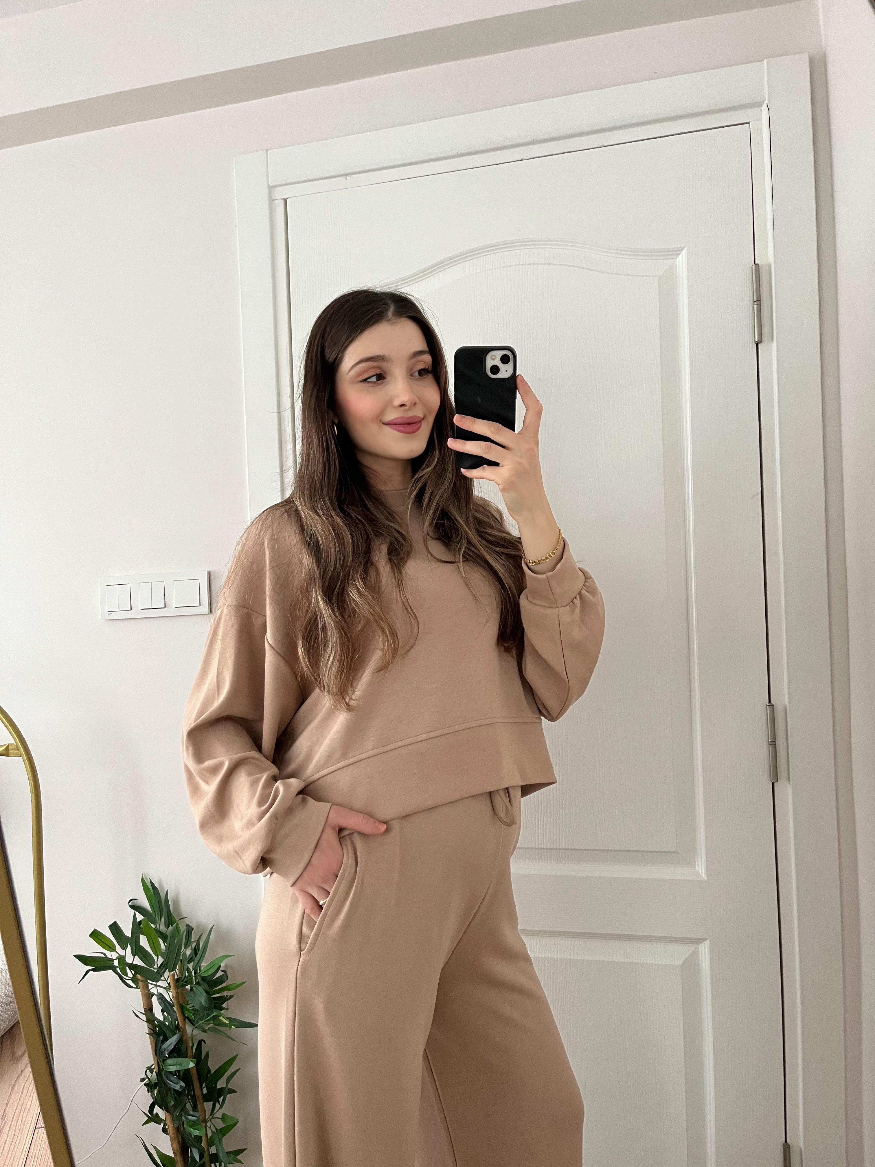 Kahve Fermuarlı Marka Modal Takım