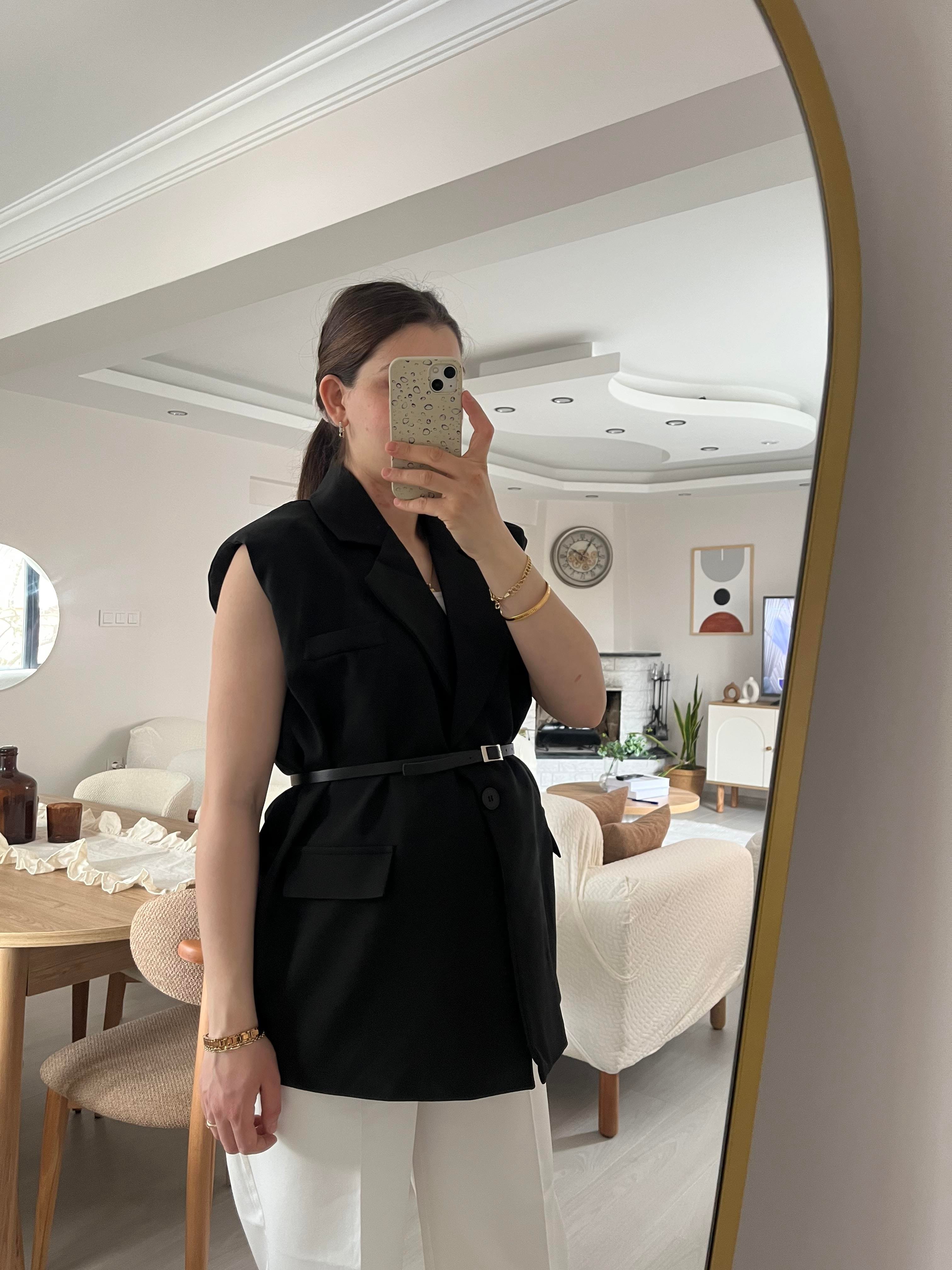 Siyah Vatkalı Premium Yelek