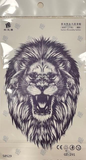 Aslan Yarı Kalıcı Dövme (1 ay kalıcı)