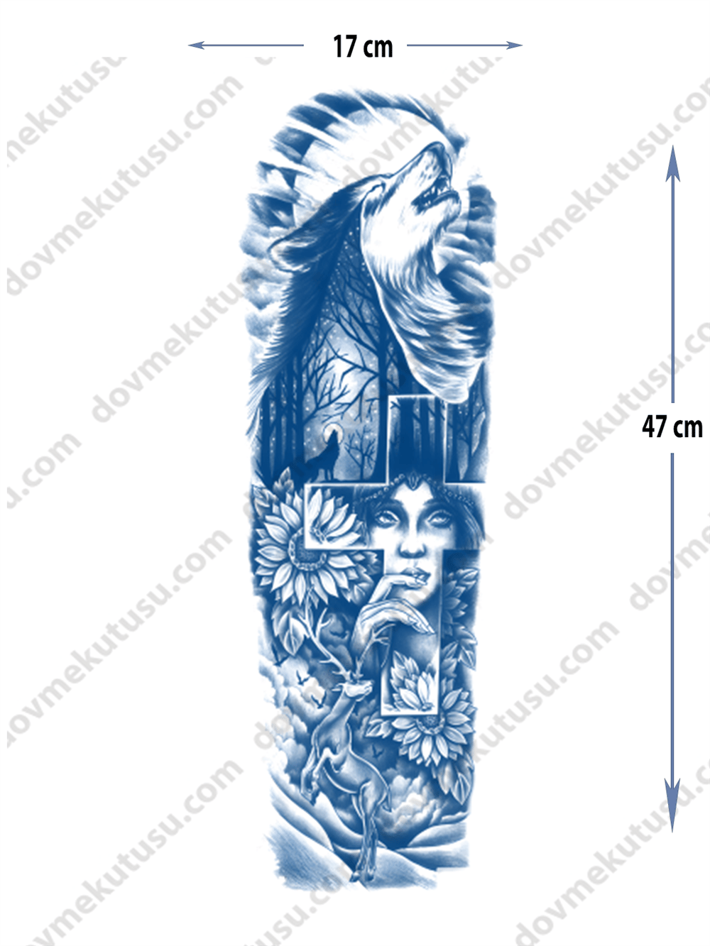 ay ışığı efsanesi yarı kalıcı Kol Kaplamalı Dövme