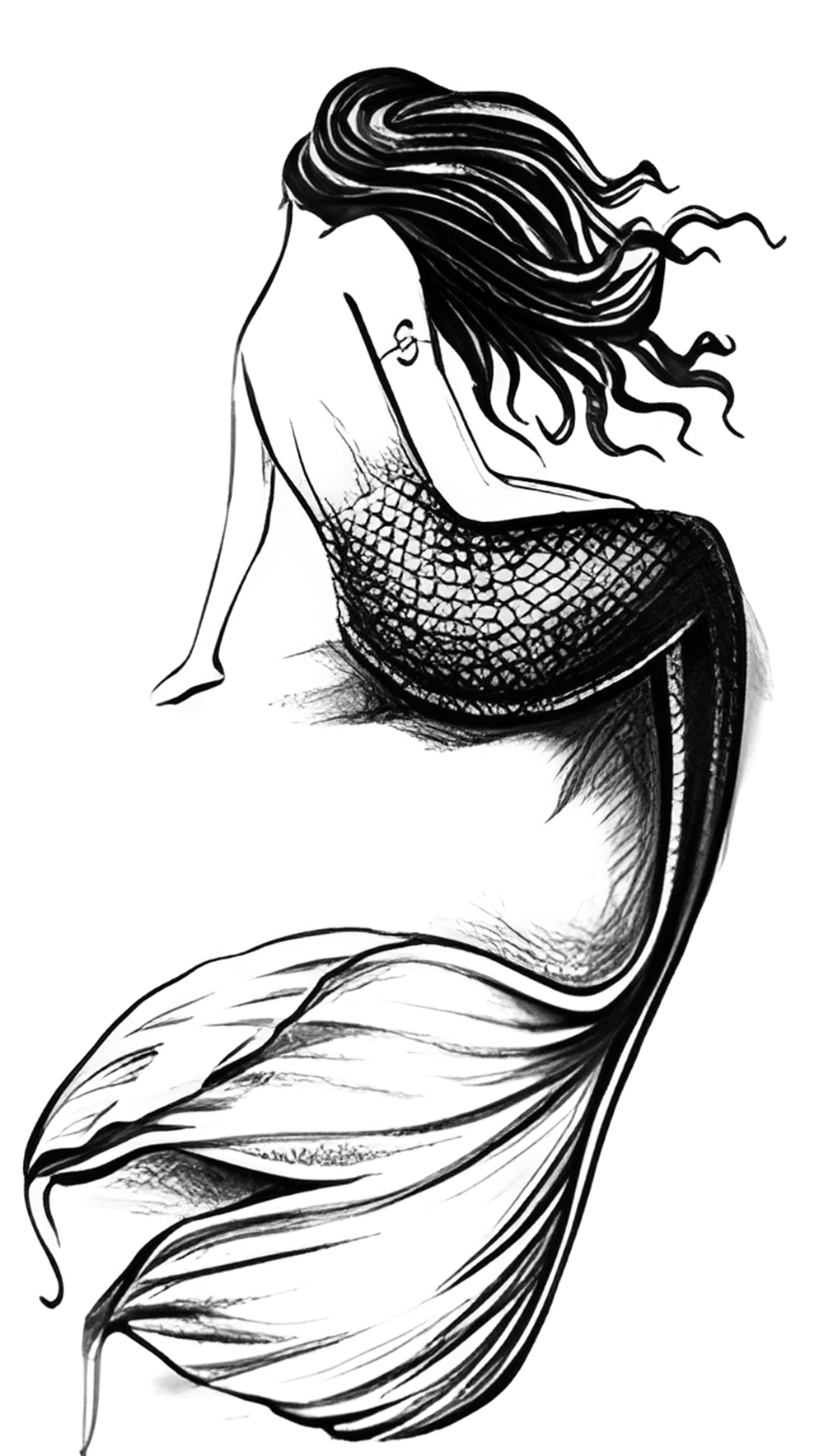 Deniz kızı Geçici Dövme 