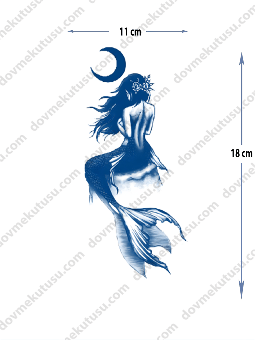 deniz kızı yarı kalıcı ORTA BOY DÖVME 