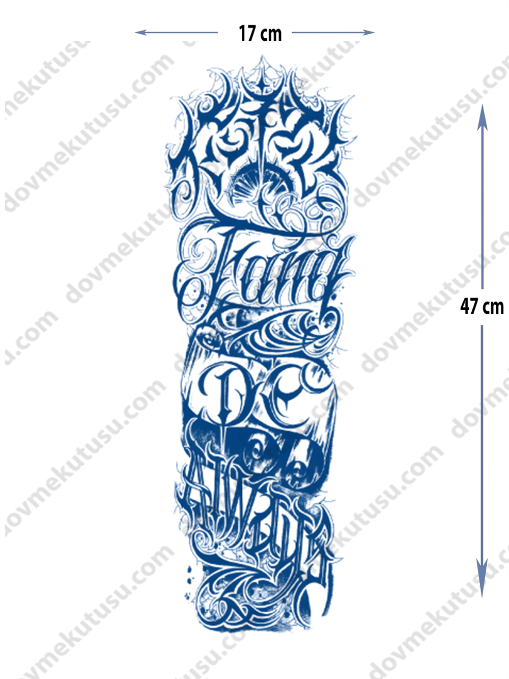 dikenli  yazılar yarı kalıcı Kol Kaplamalı Dövme 