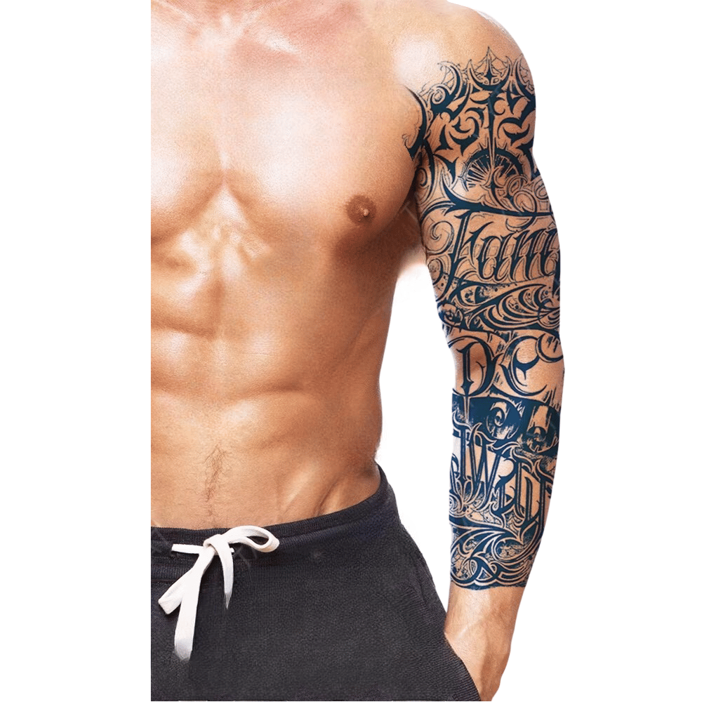 dikenli  yazılar yarı kalıcı Kol Kaplamalı Dövme 