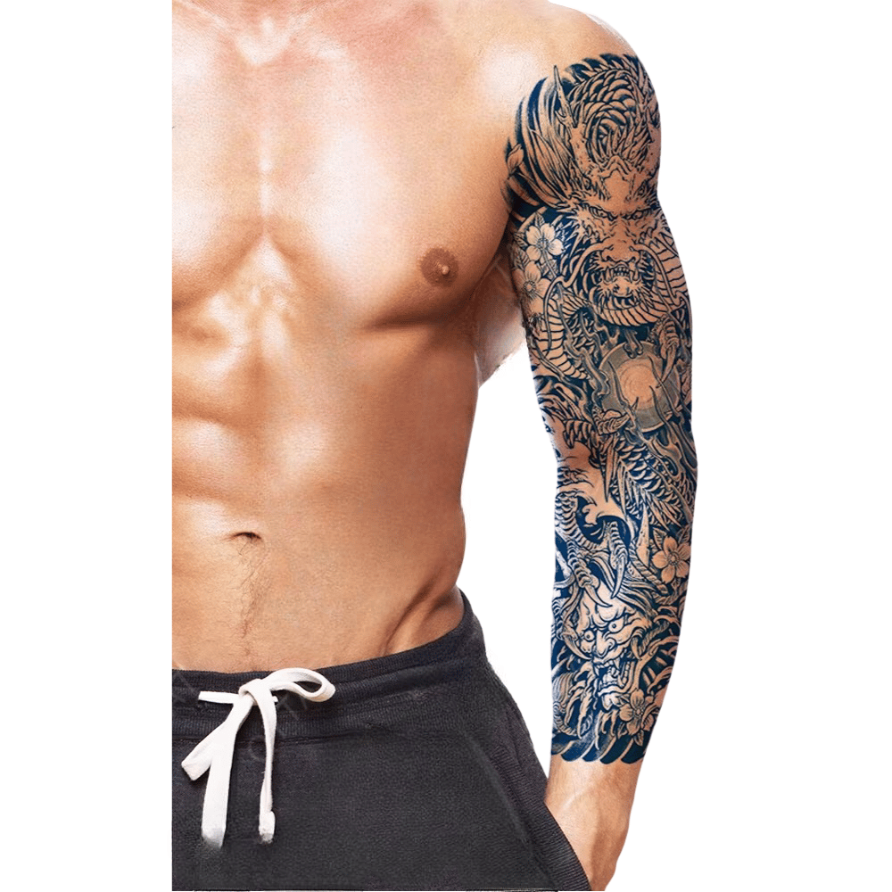 efderha ve kiraz çiçeği figürlü yarı kalıcı Kol Kaplamalı Dövme 