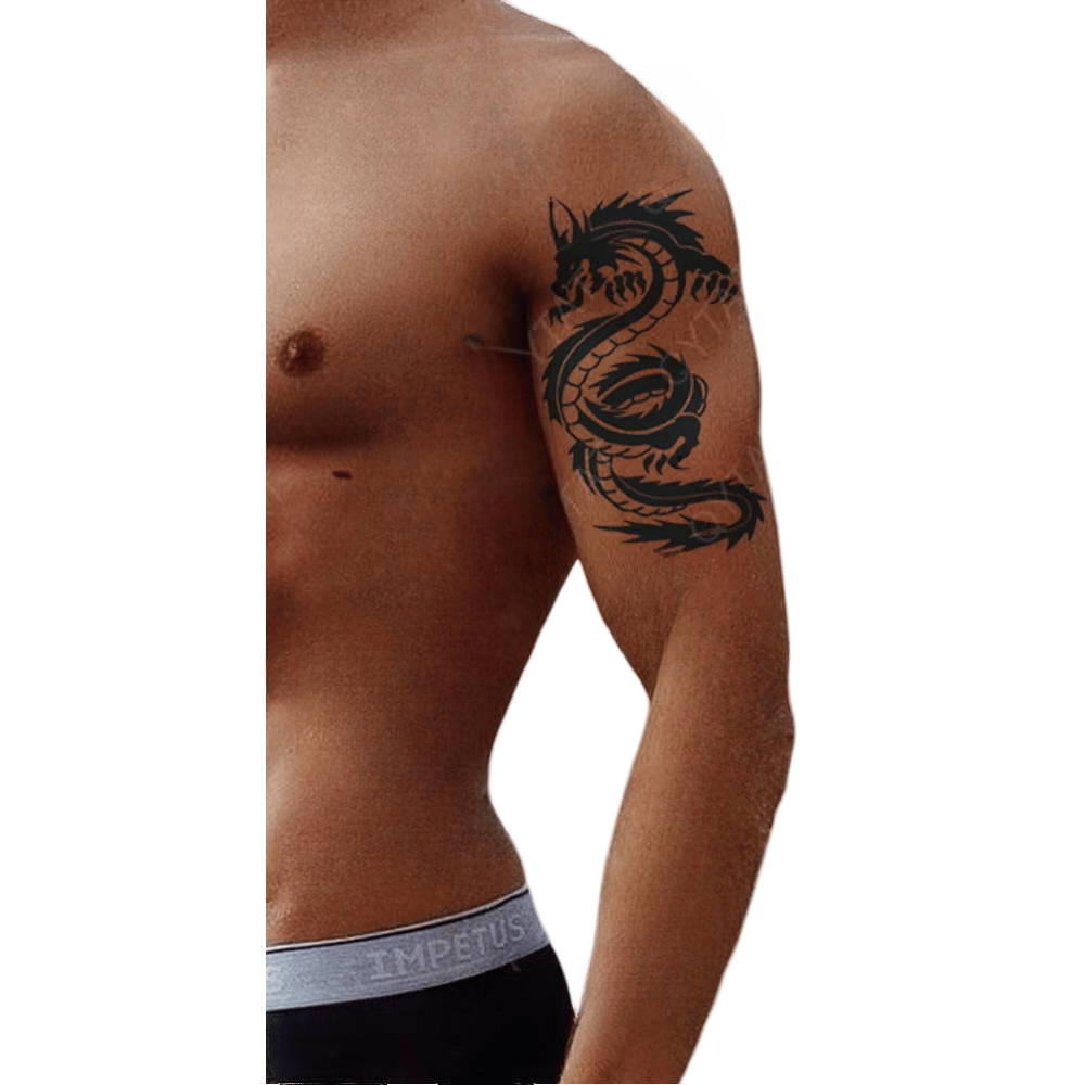 ejderha figür yarı kalıcı ORTA BOY DÖVME 