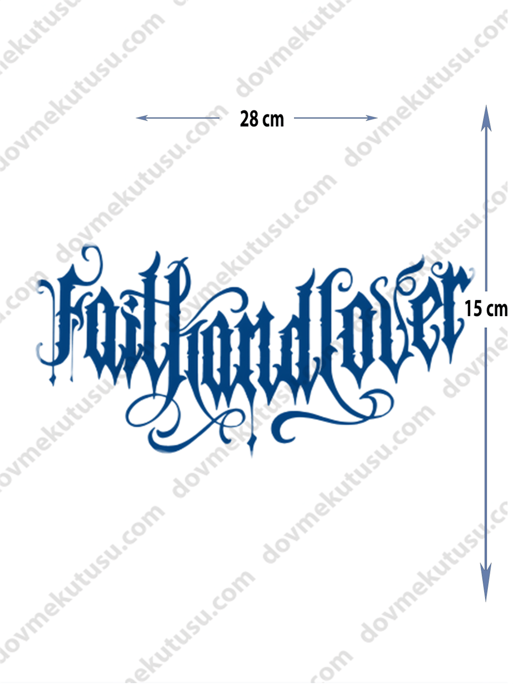 faithandlover gotik yarı kalıcı Gögüs Dövme 