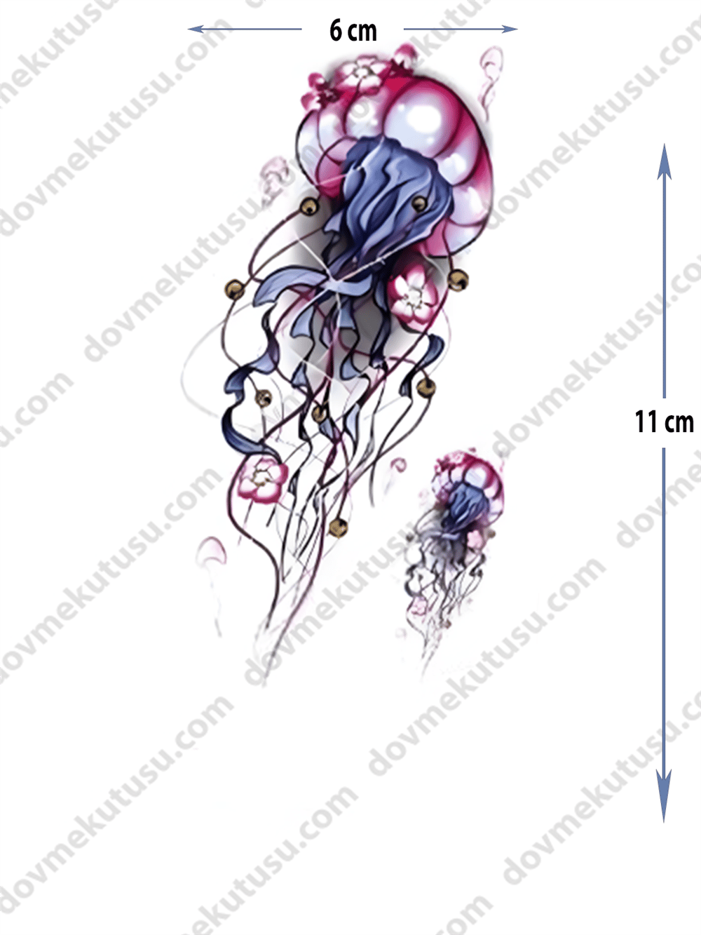 Geçici Dövme | Denizanası – Okyanusun Zarif Sembolü