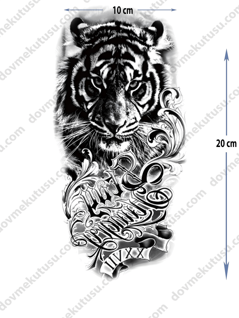 Geçici Dövme – Kaplan 3D Motifi ile Güç, Cesaret ve Yırtıcı Doğanın Sembolü!