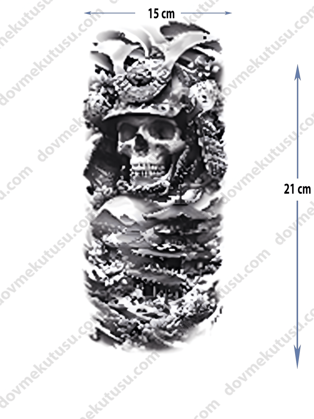 Geçici Dövme | Kuru Kafa ve Doğa Tasarımı – Hayatın ve Doğanın Döngüsünü Yansıtan Stil