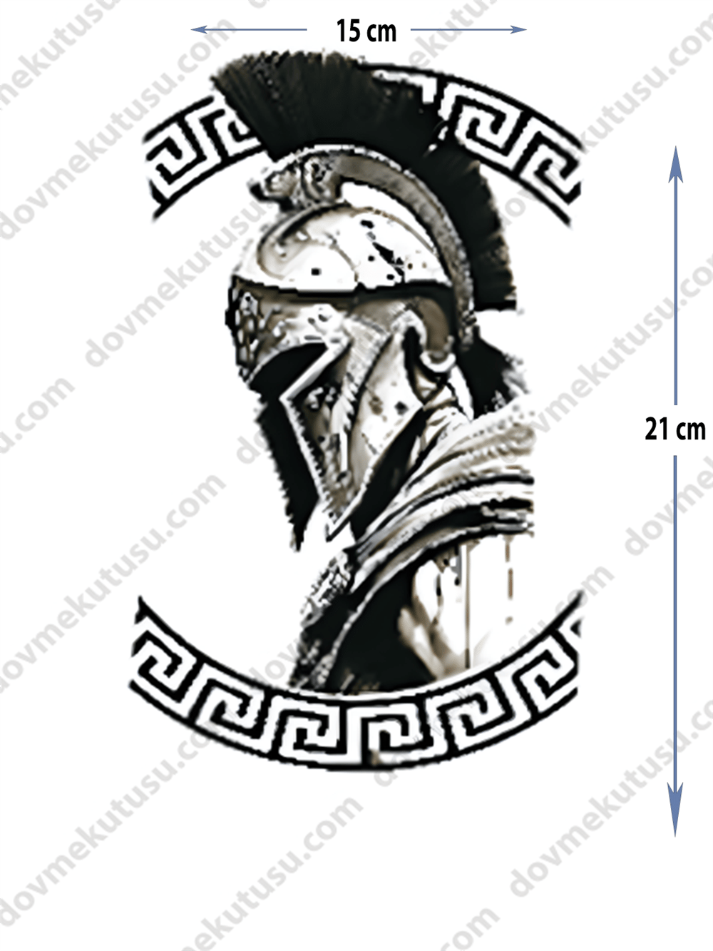 Geçici Dövme | Savaşçı ve Miğfer Tasarımı – Cesaretin ve Savunmanın Simgesi