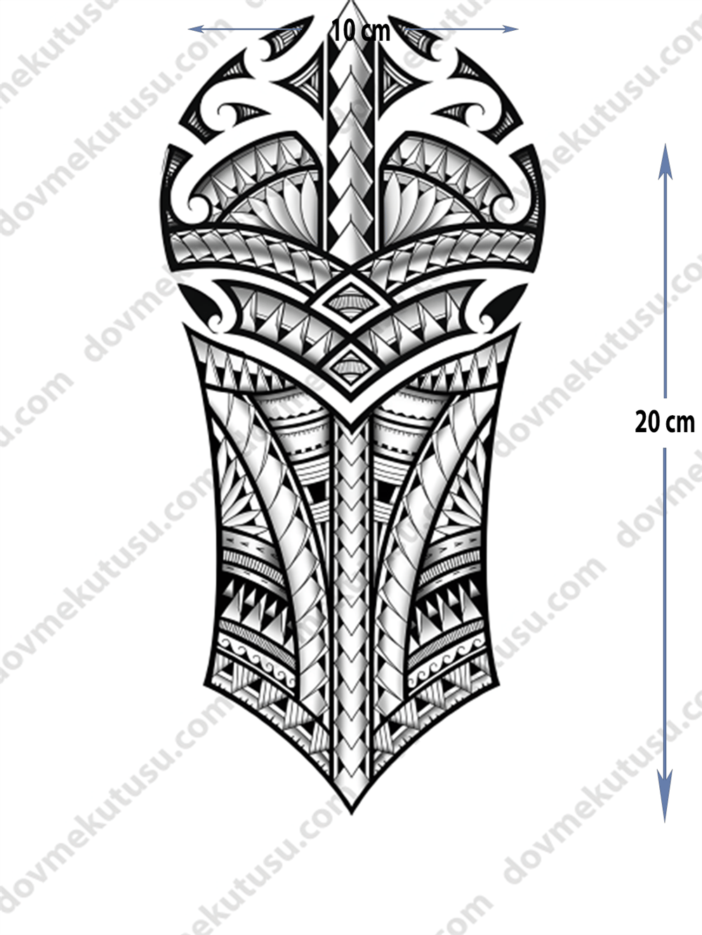 Geçici Dövme – Simetri ve Kalkan 3D Motifi ile Denge, Güç ve Korumanın Sembolü!