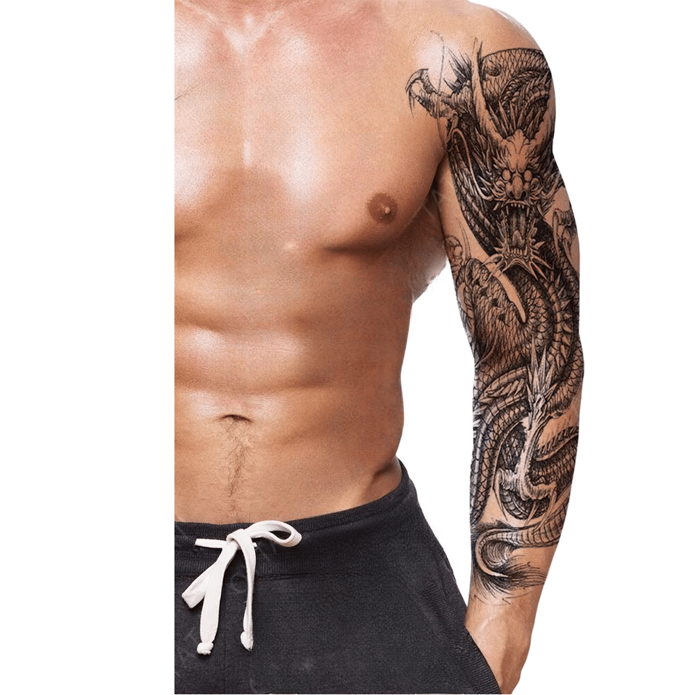 Geçici Kol Kaplama Dövme – Ejderha Kolları Motifi ile Güç, Hız ve Efsanevi Hava!