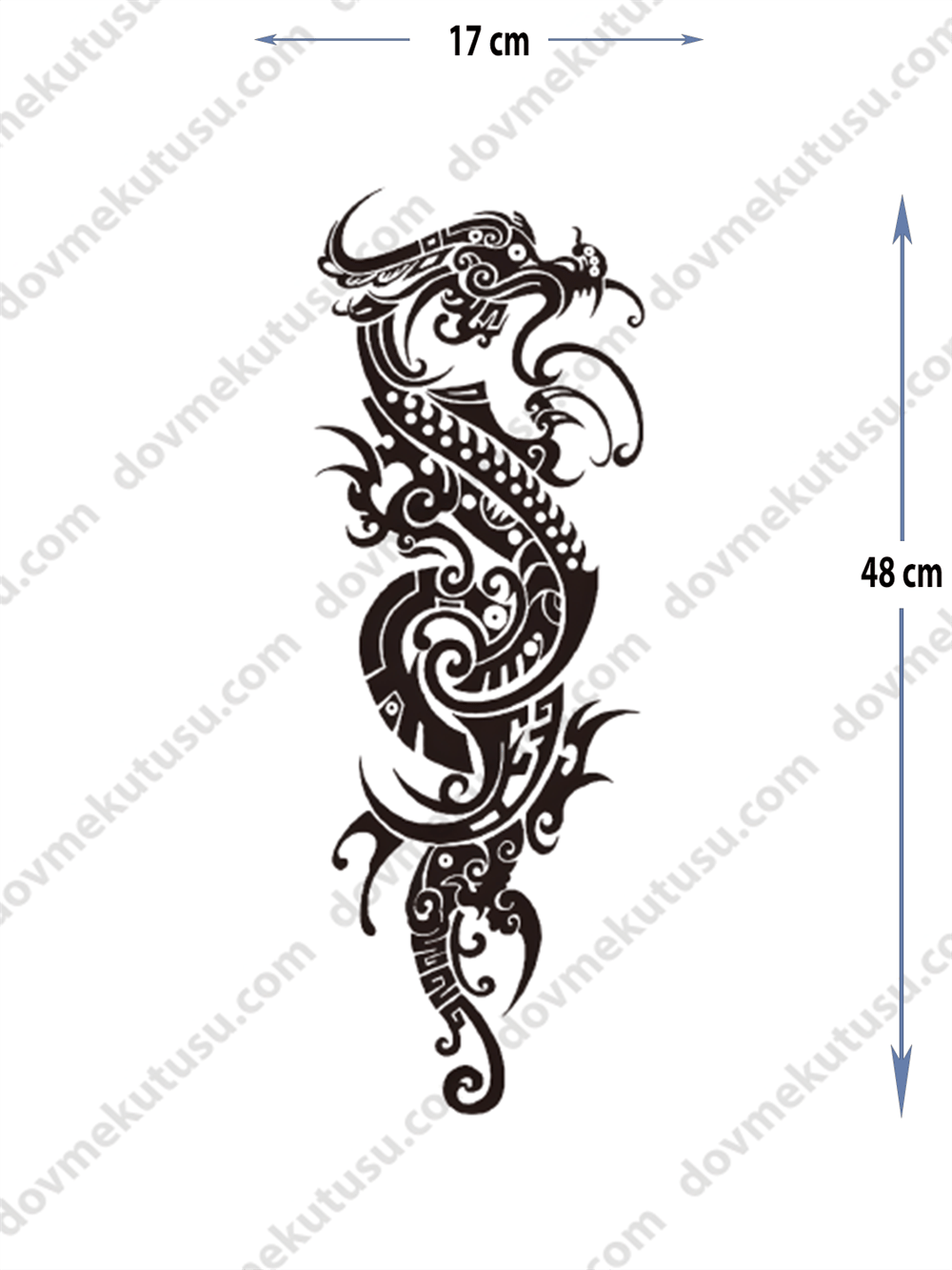 Geçici Kol Kaplama Dövme – Ejderha Motifi ile Gücün, Yıkıcılığın ve Efsanenin Sembolü!