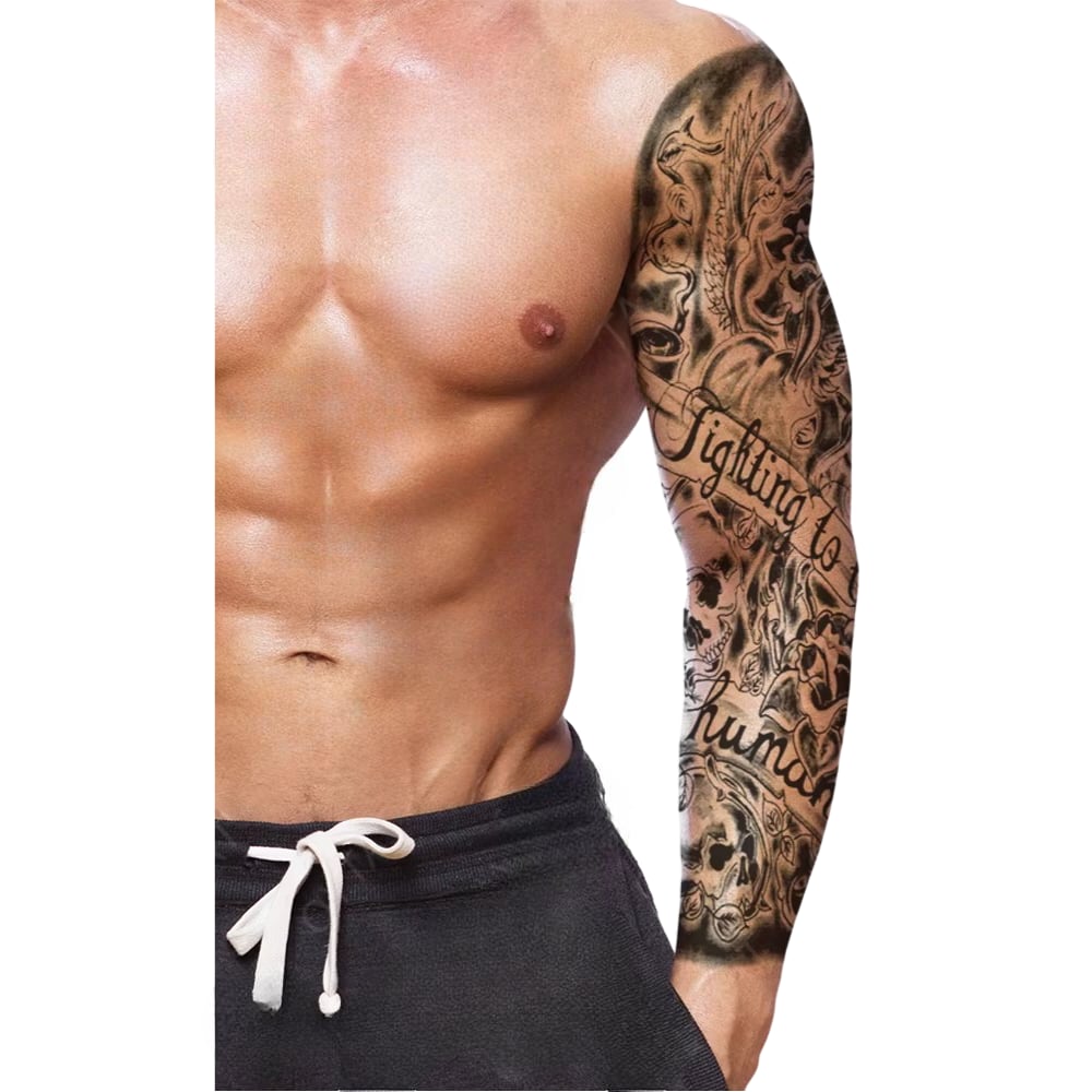 Geçici Kol Kaplama Dövme – Karışık Figür ile Yaratıcılığın ve Farklılıkların Sembolü!