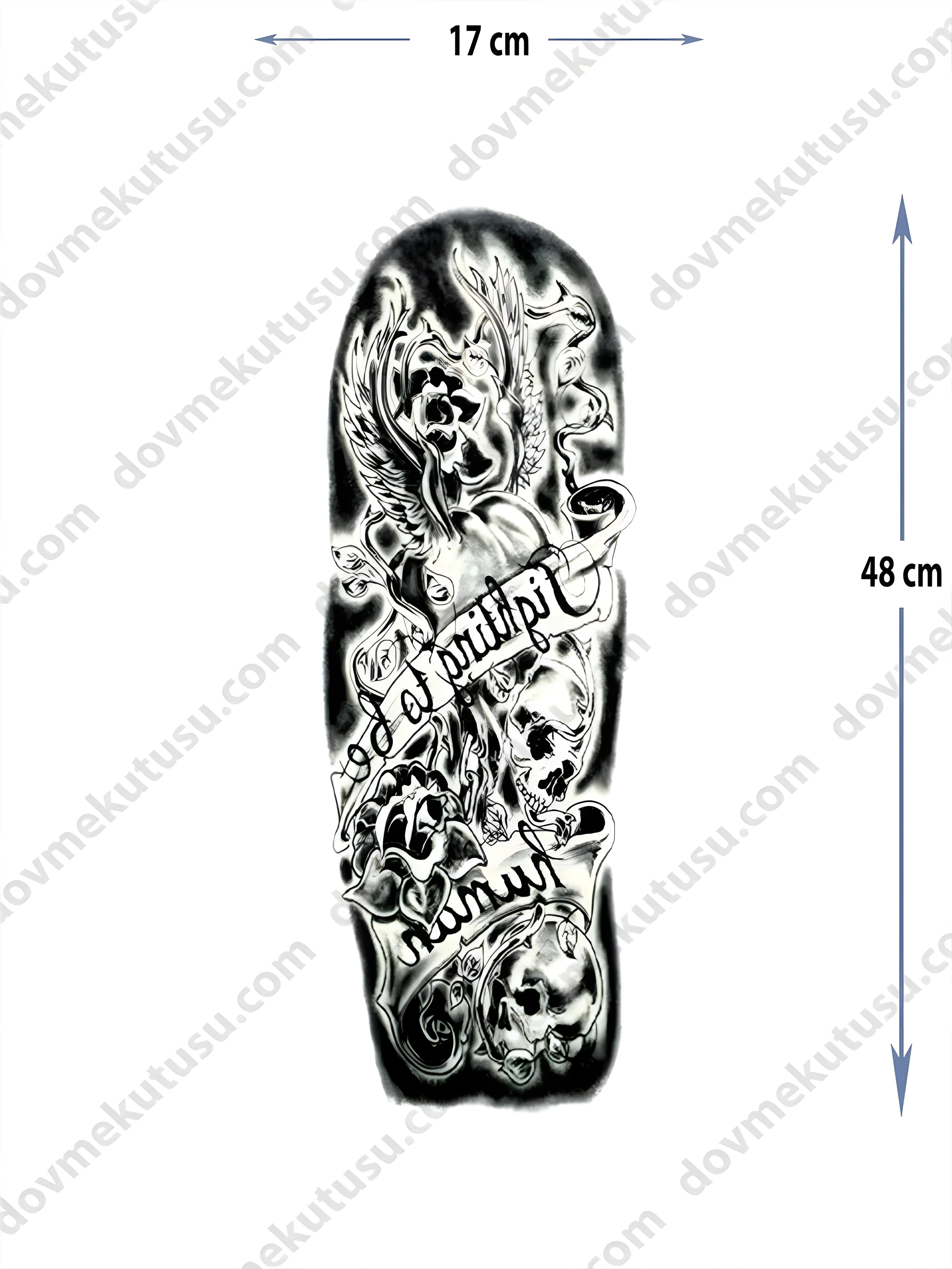 Geçici Kol Kaplama Dövme – Karışık Figür ile Yaratıcılığın ve Farklılıkların Sembolü!