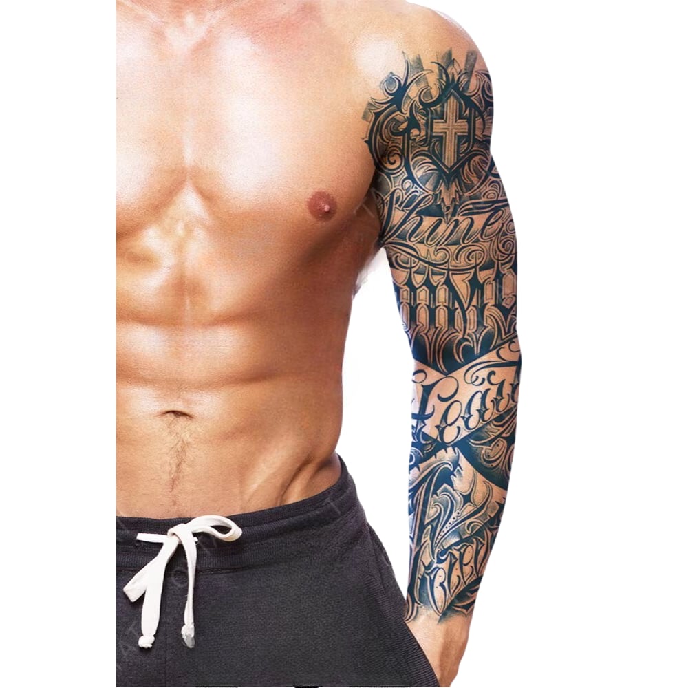 god shines yarı kalıcı Kol Kaplamalı Dövme 