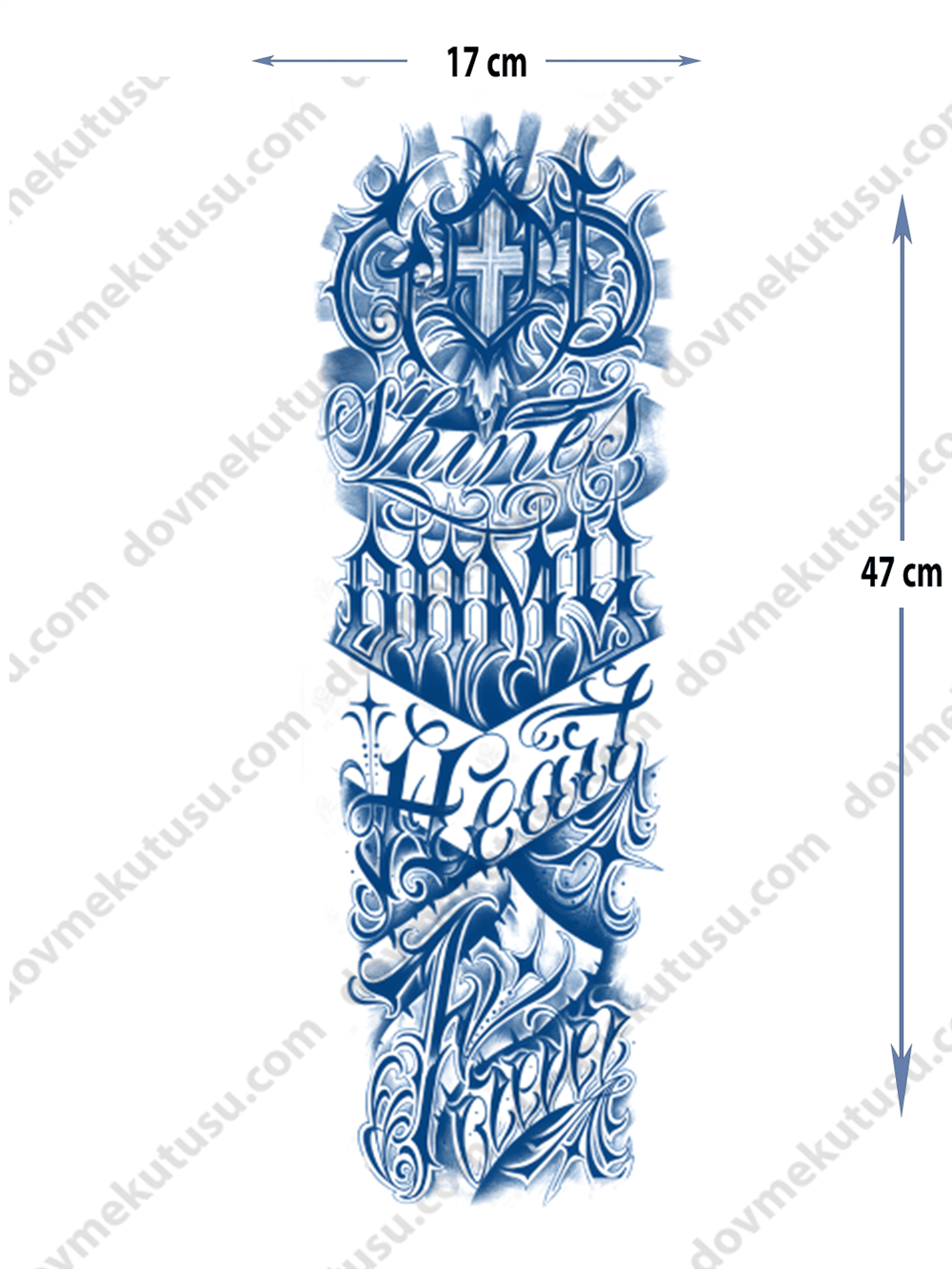 god shines yarı kalıcı Kol Kaplamalı Dövme 