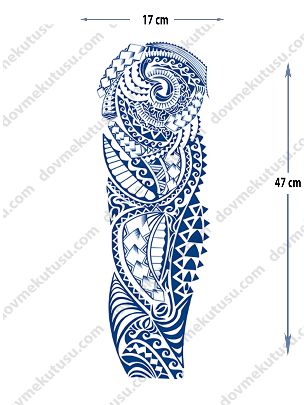 kabile polinezya figürlü yarı kalıcı Kol Kaplamalı Dövme 