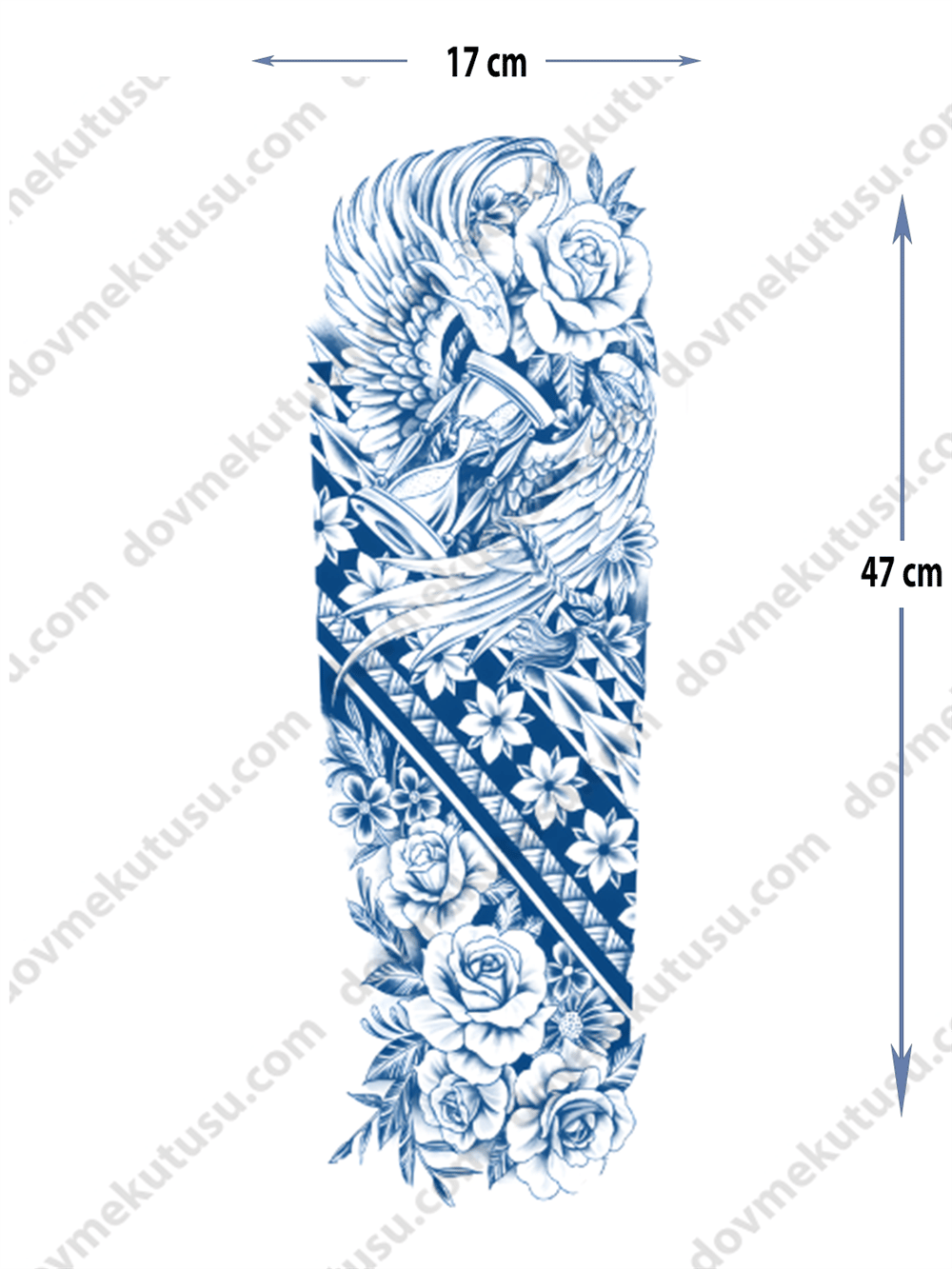 kadın ve kanat figürü yarı kalıcı Kol Kaplamalı Dövme 