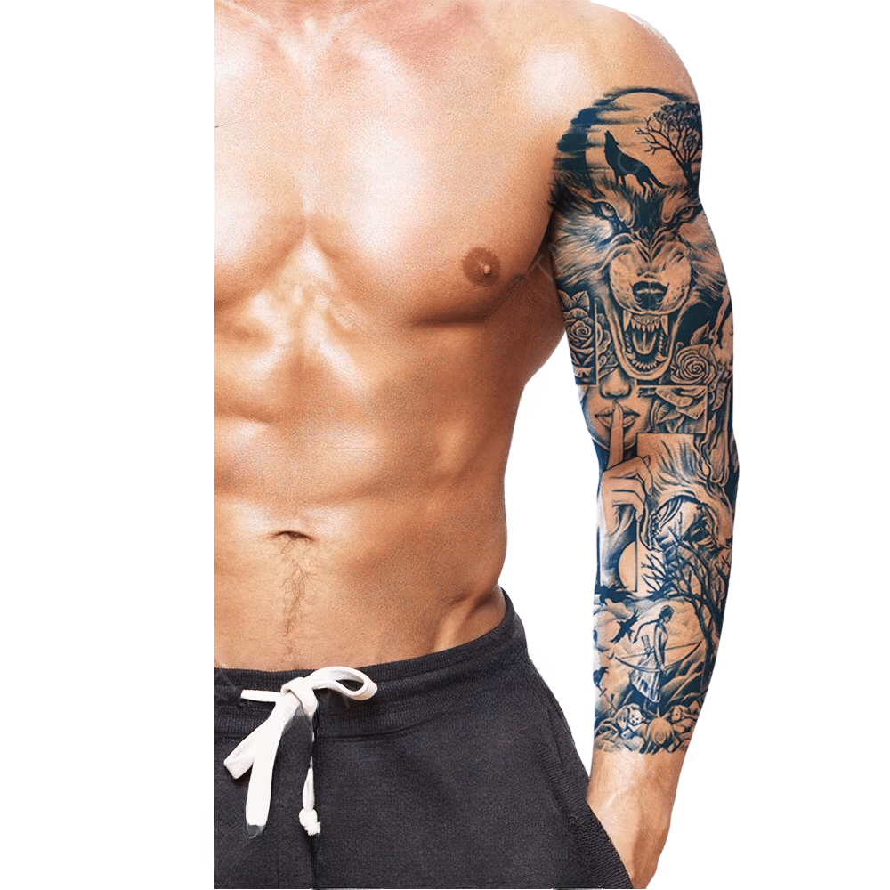 kurt kadın figür yarı kalıcı Kol Kaplamalı Dövme 