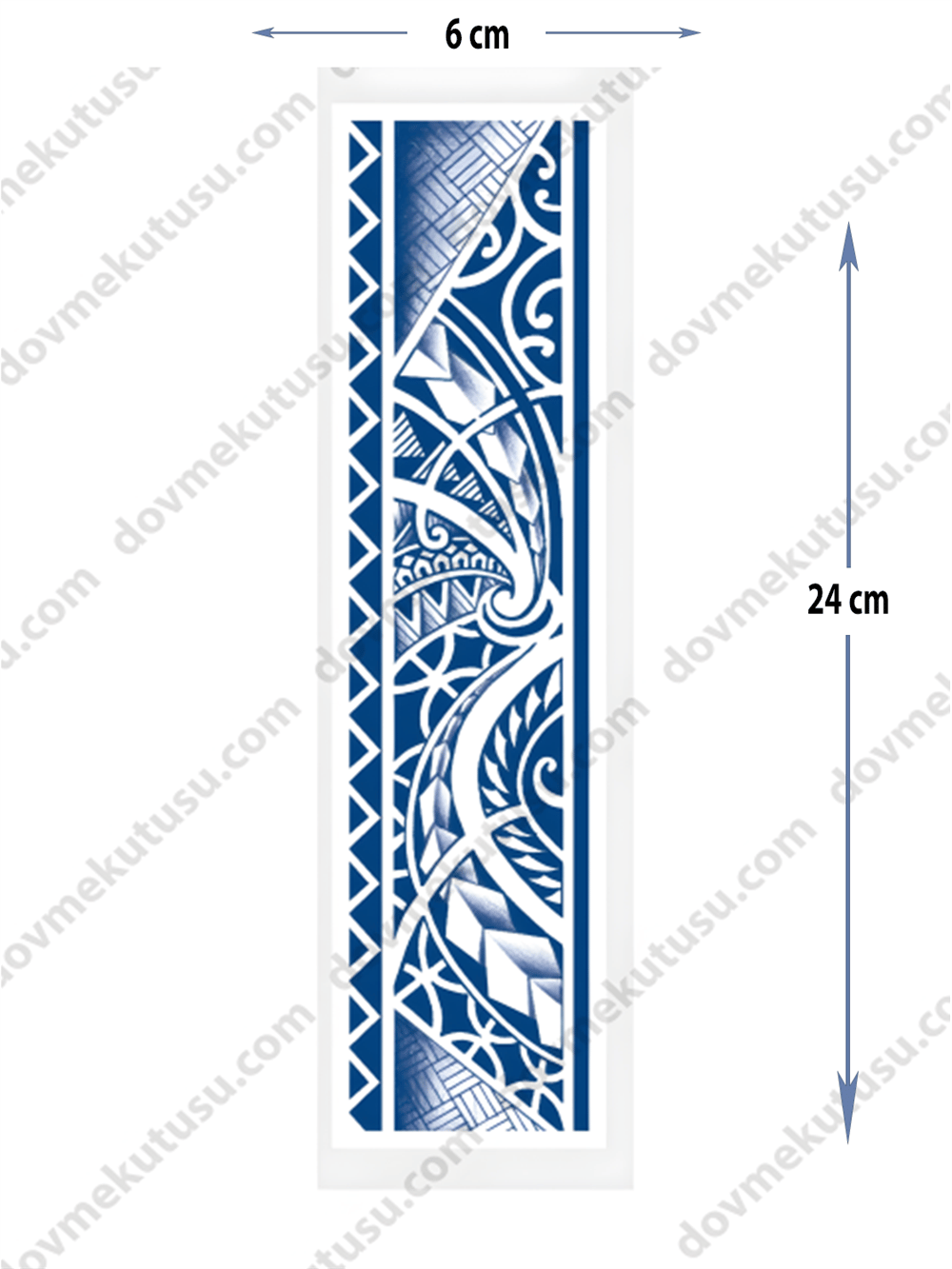 maori geometrik yarı kalıcı Şerit Dövme 