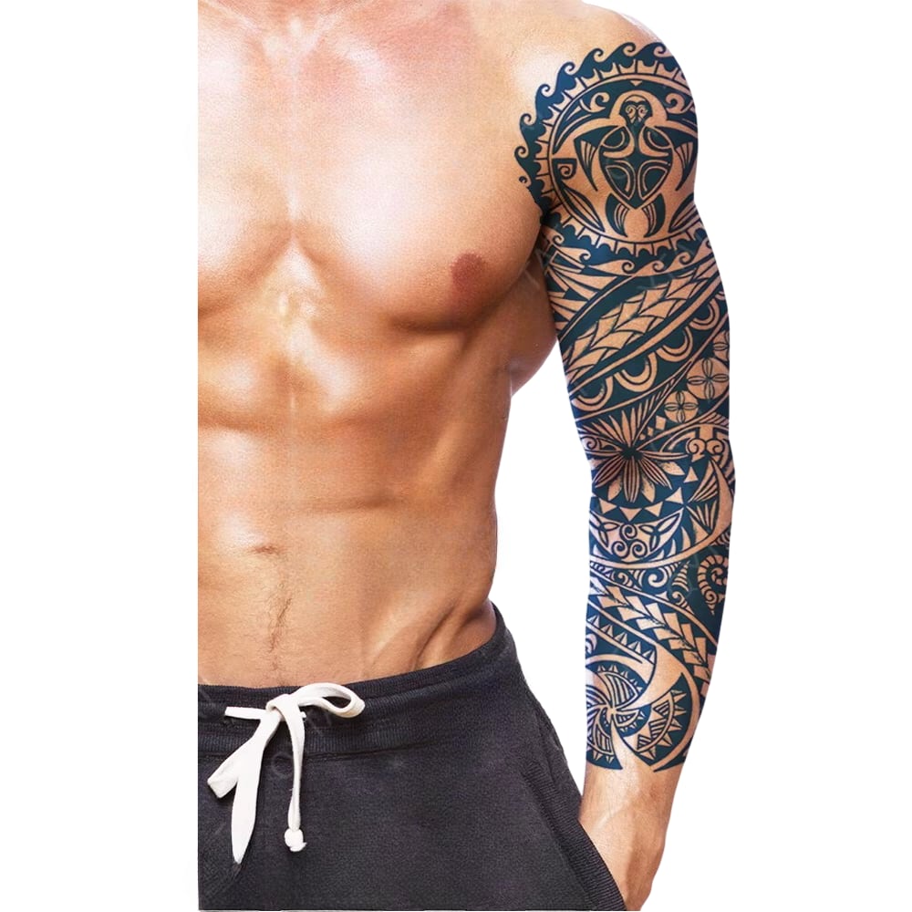 maori kabile(tribe) yarı kalıcı Kol Kaplamalı Dövme 