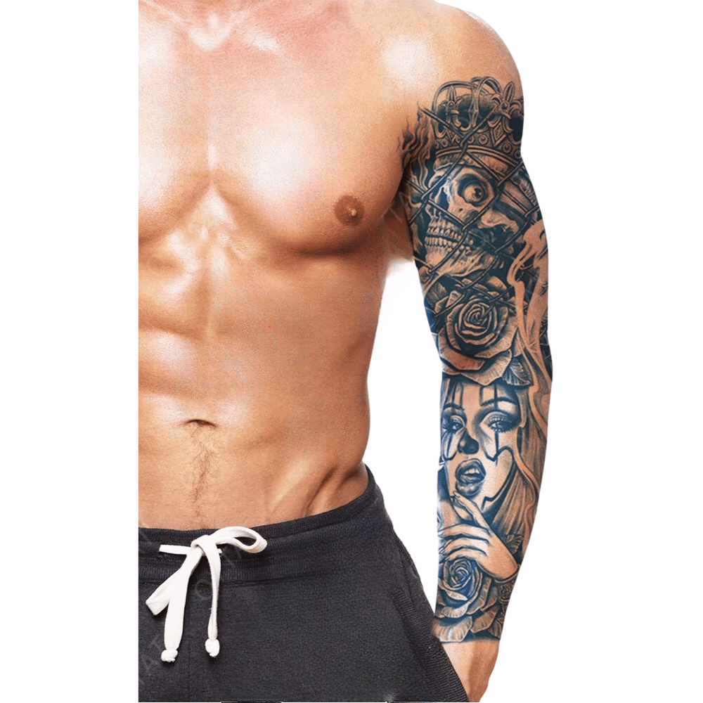 maskeli kadın yarı kalıcı Kol Kaplamalı Dövme 