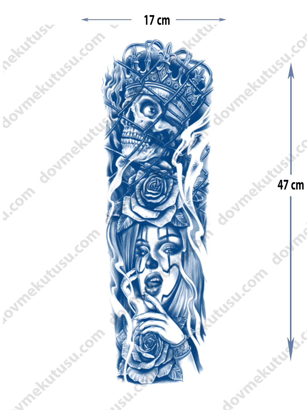 maskeli kadın yarı kalıcı Kol Kaplamalı Dövme 