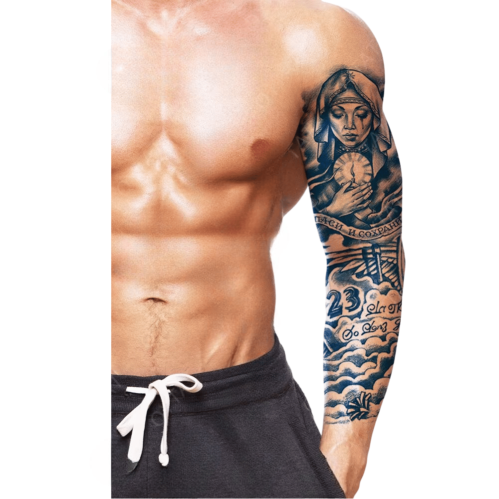 meryem ana yarı kalıcı Kol Kaplamalı Dövme 