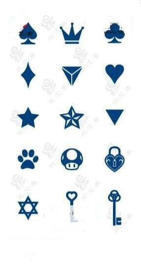 MİNİMAL PARMAK ÜSTÜ YARI KALICI DÖVME (TAÇ,MAÇA,YILDIZ 15 ADET)