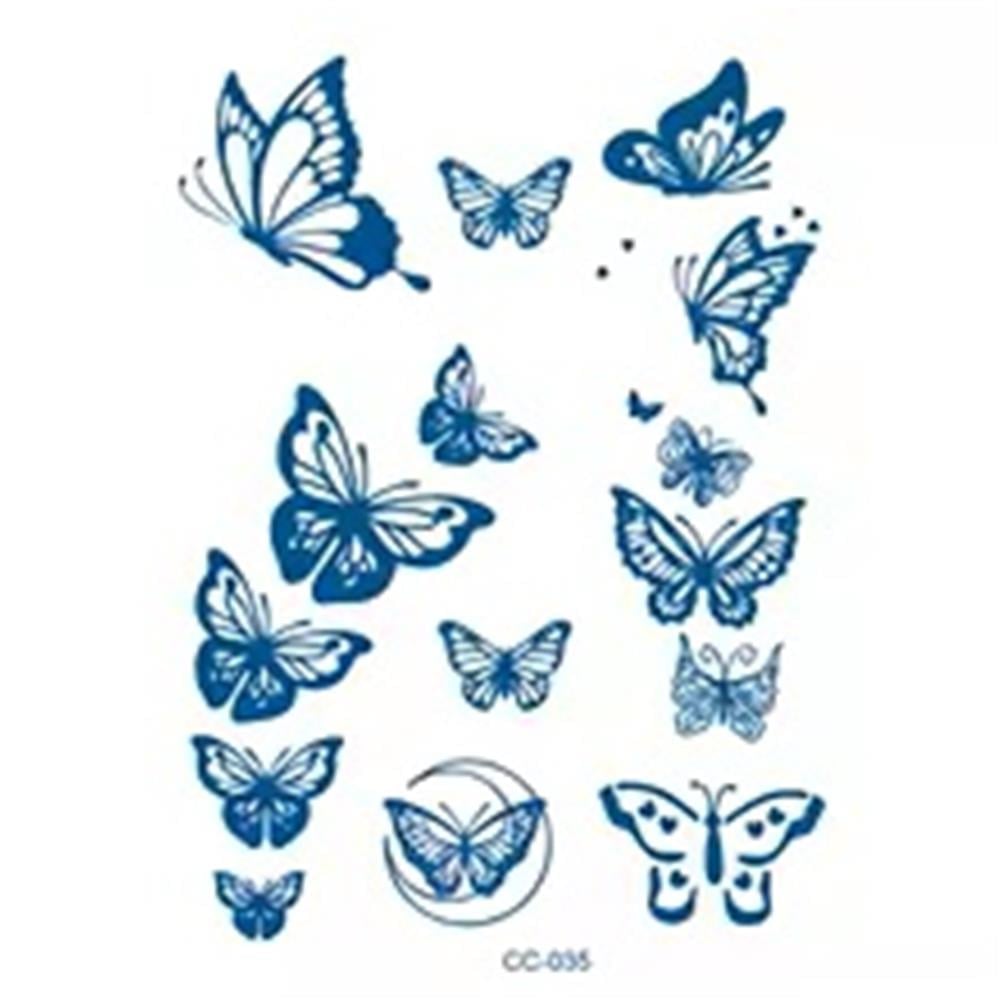 MİNİMAL PARMAK ÜSTÜ YARI KALICI DÖVME (21 ADET KELEBEK )