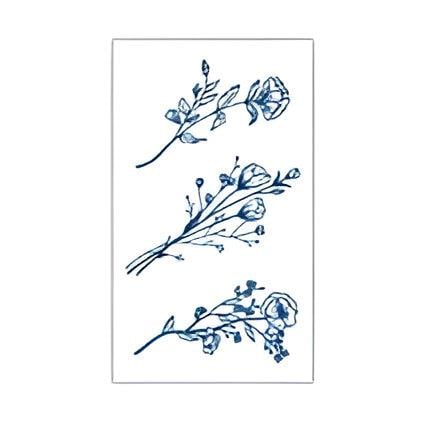 MİNİMAL PARMAK ÜSTÜ YARI KALICI DÖVME (GÜL,ÇİÇEEK 3 ADET)