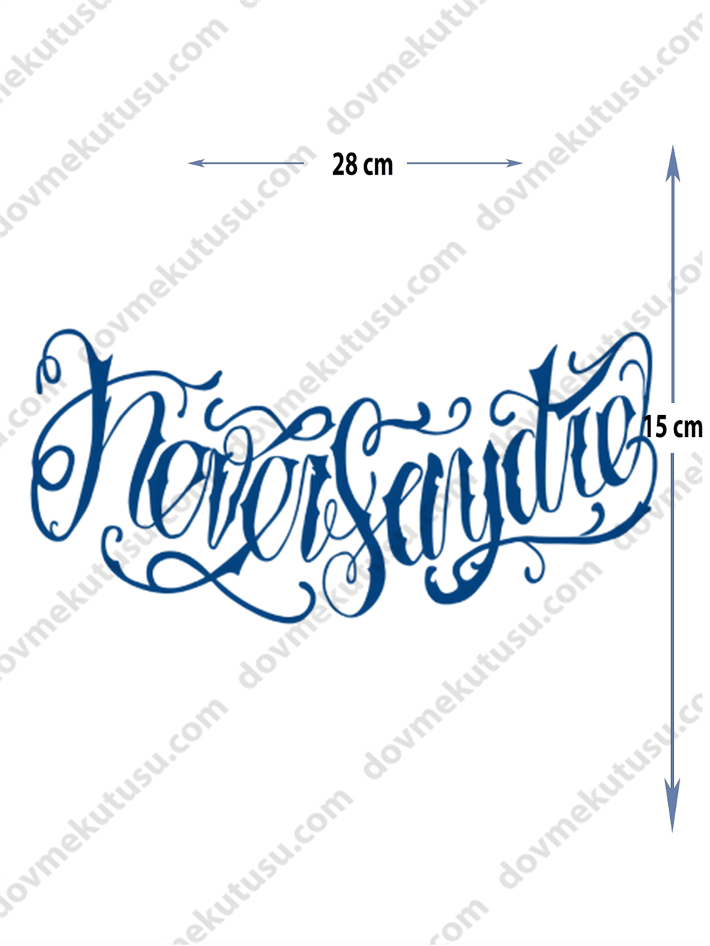 neversaydie gotik stil yarı kalıcı Gögüs Dövme 