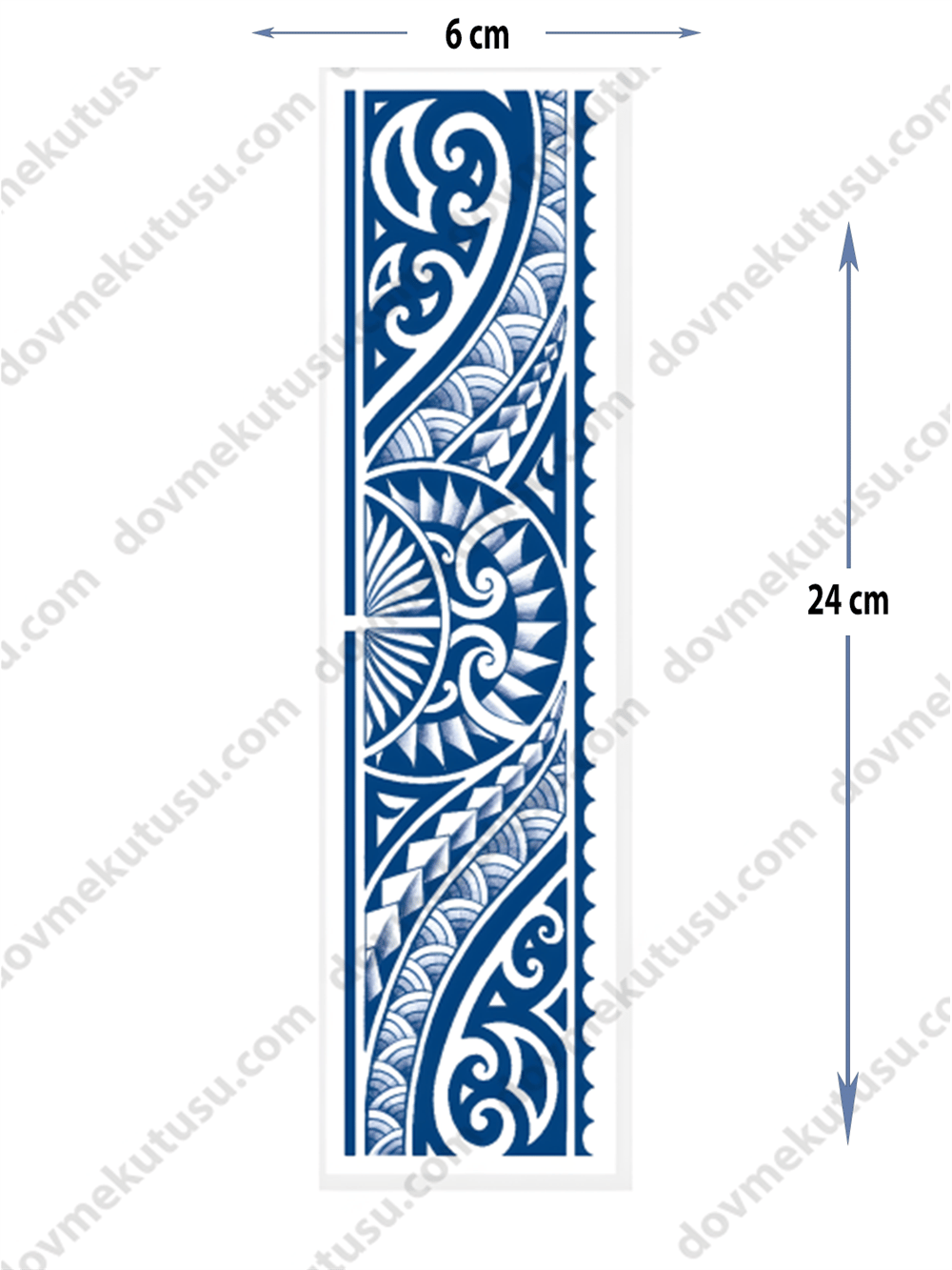 polinezya rüzharı yarı kalıcı Şerit Dövme 