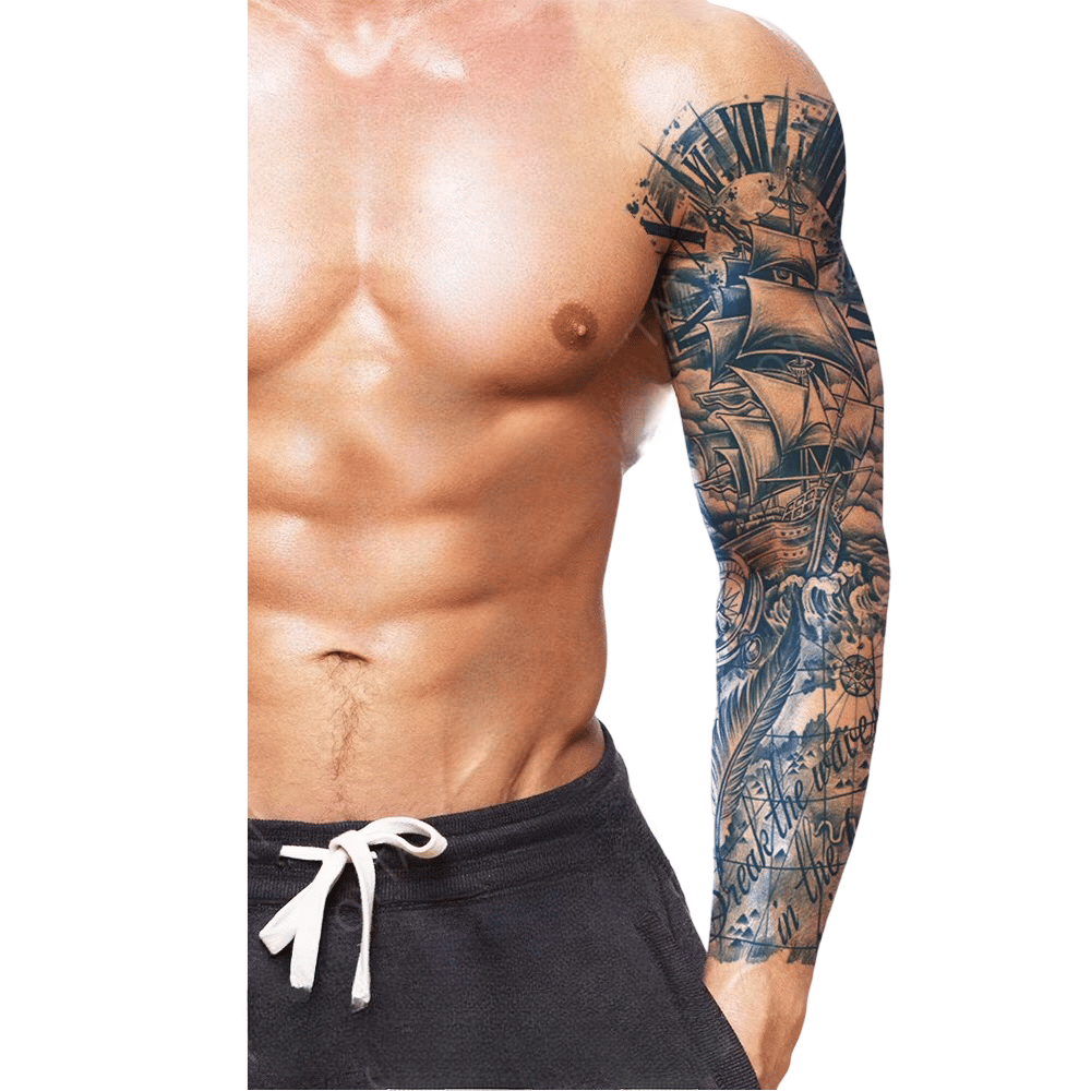 saat ve gemi yarı kalıcı Kol Kaplamalı Dövme 