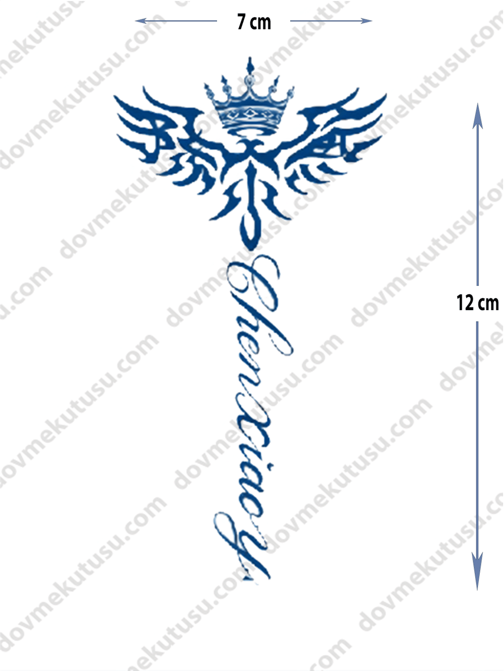 Yarı Kalıcı Anka Kuşu ve Taç Motifi Dövme – Yeniden Doğuş, Güç ve Kraliyet Sembolü!