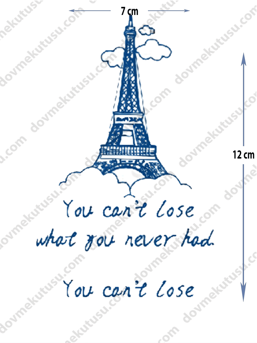 Yarı Kalıcı Eyfel Kulesi Motifi Dövme – Aşk, İhtişam ve Paris’in Sembolü!