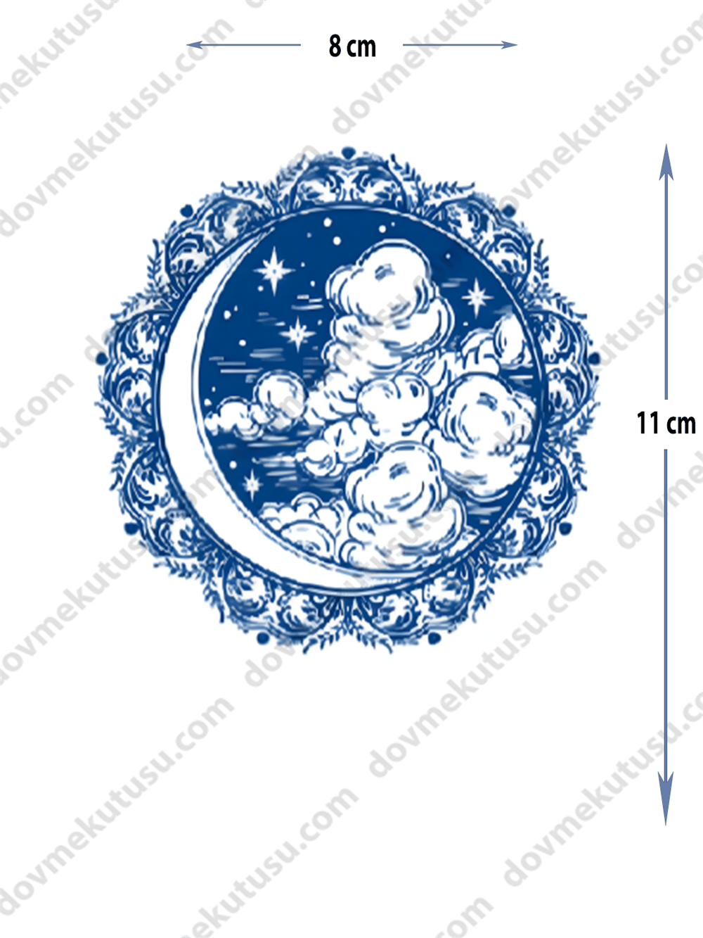 Yarı Kalıcı Hilal ve Dünya Motifi Dövme – Evrenin Gücü, Denge ve Sonsuz Bağlantı!