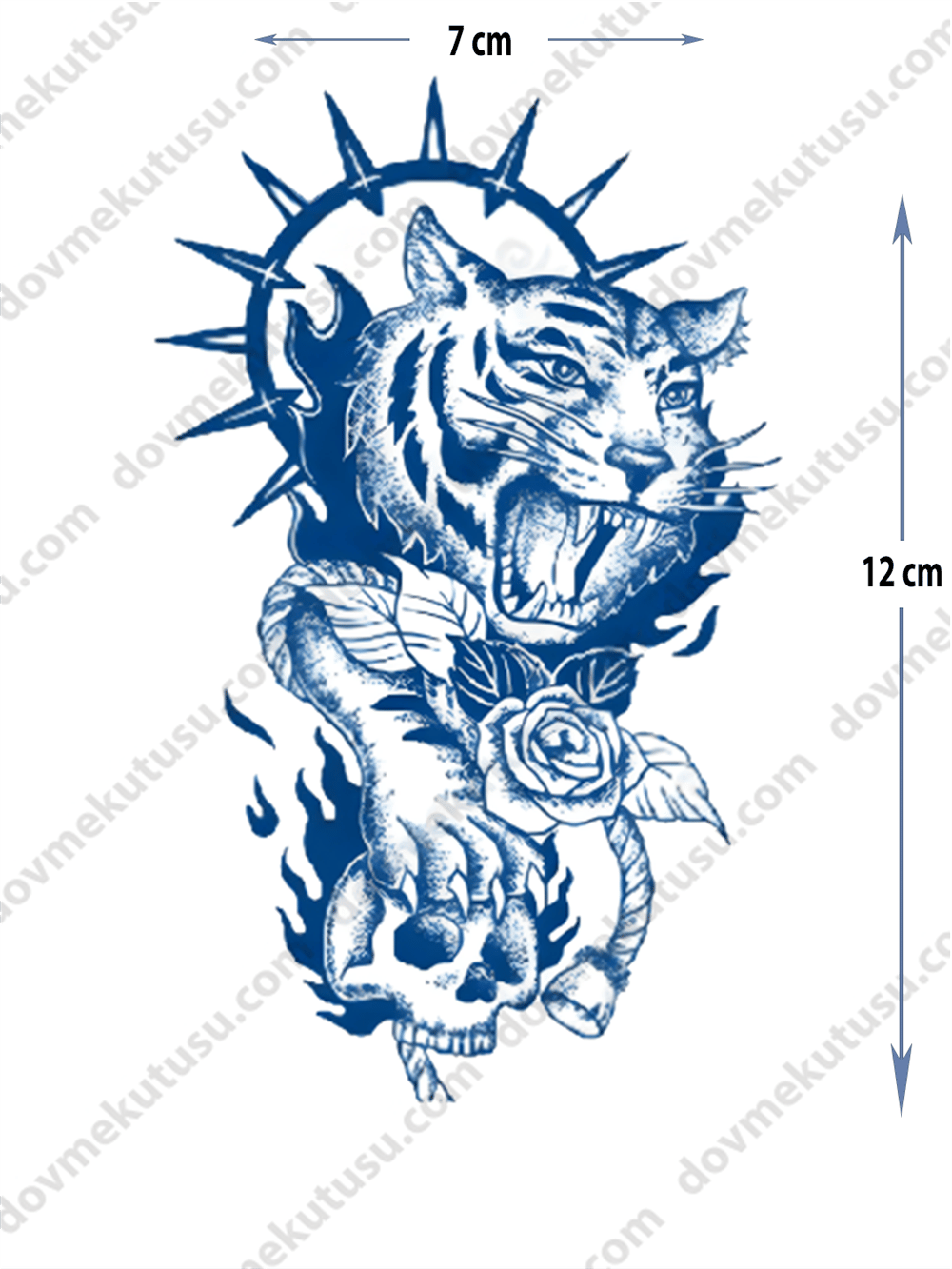 Yarı Kalıcı Kaplan Motifi Dövme – Güç, Cesaret ve Yırtıcı Doğanın Sembolü