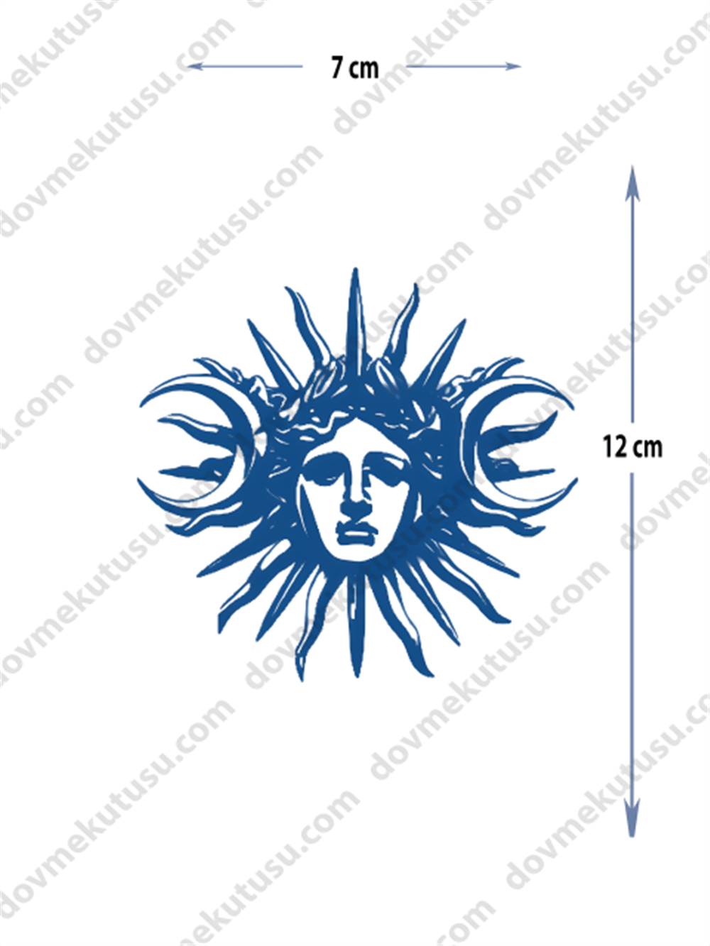 Yarı Kalıcı Küçük Boy Güneş ve Ay figürü Dövmesi 