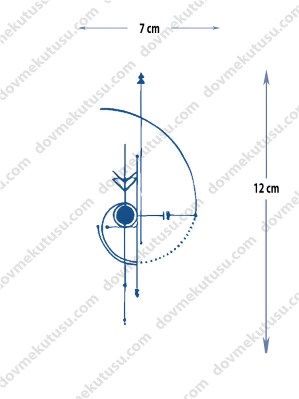 Yarı Kalıcı Küçük Boy Ok Yay dövmesi 